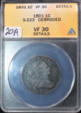 1801 DRAPED BUST LARGE CENT 1/000 FRACTION