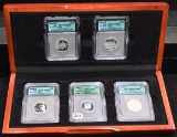 RARE SET OF 2008-S SILVER STATE QTRS ICG PR70 DCAM
