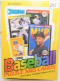 BOX OF 36 UNOPENED WAX SEALED 1989 DUNRUSS CARDS