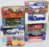EIGHT ADVERTISING SCALE MODEL COLLECTOR TRUCKS