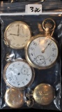 FIVE AS-IS VINTAGE POCKET WATCHES