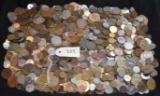 APPROX 14 POUNDS OF MIXED FOREIGN COINS