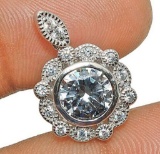 2CT WHITE SAPPHIRE PENDANT SET IN 925 STERLING SIR