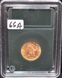 1884-S $5 LIBERTY GOLD COIN FROM SAFE DEPOSIT