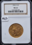 1926 $10 INDIAN HEAD GOLD COIN - NGC MS63