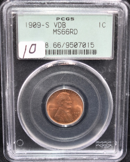 VERY RARE 1909-S VDB LINCOLN PENNY - PCGS MS66RD