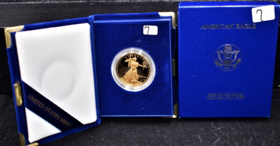 FIRST YEAR OF ISSUE 1986 PROOF 1 OZ GOLD EAGLE