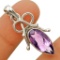 3CT AMETHYST 925 SOLID STERLING SILVER PENDANT