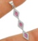 2CT PINK SAPPHIRE & TOPAZ 925 STERLING SILVER PENT