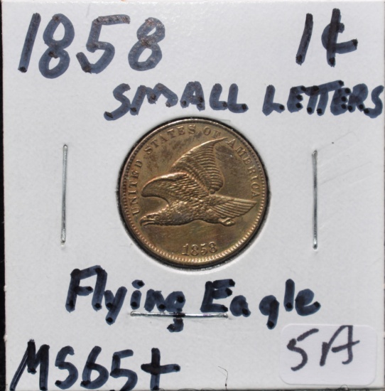 HIGH GRADE 1858 FLYING EAGLE PENNY