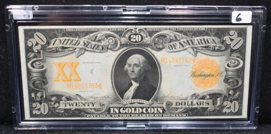 CH AU+ $20 GOLD CERTIFICATE SERIES 1906 LARGE SIZE