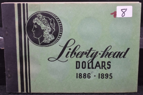 LIBERTY HEAD DOLLAR BOOK (9 COINS-1886-1895)