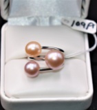FRESHWATER PEARL STERLING SILVER RING