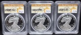 3 PCGS PR70 DCAM 2017-W 1ST ISSUE SILVER EAGLES