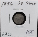 1856 3-CENT SILVER FROM SAFE DEPOSIT