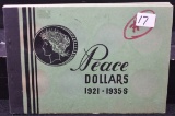 PEACE DOLLARS BOOK (18 COINS 1921-1935-S)