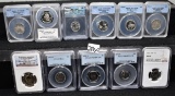 11 PCGS, NGC, ANACS & OTHER HIGH GRADE COINS