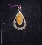 NATURAL CARNELIAN 925 STERLING SILVER PENDANT