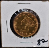 1882 $10 LIBERTY GOLD COIN FROM SAFE DEPOSIT