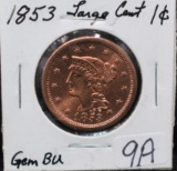 HIGH GRADE1853 BRAIDED LARGE CENT