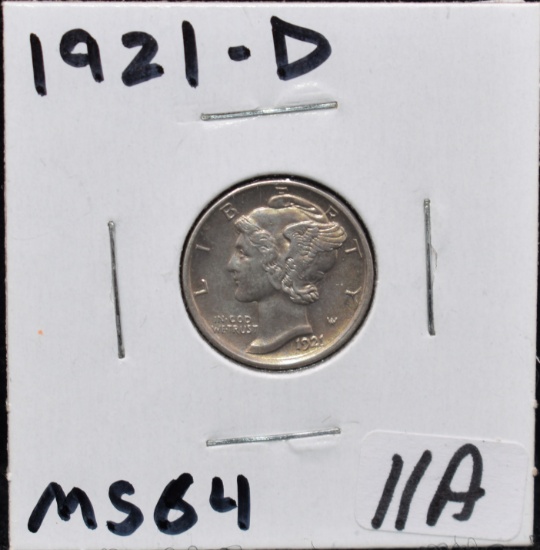 1921-D MERCURY DIME FROM SAFE'S