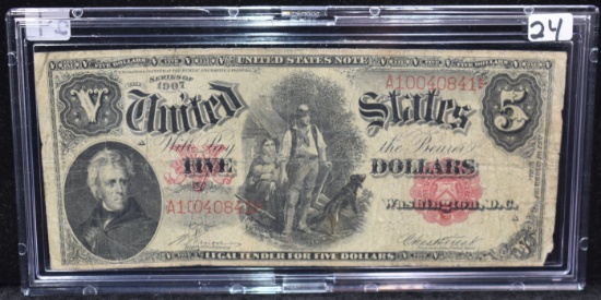 $5 'WOODCHOPPER" UNITED STATES NOTE SERIES 1907
