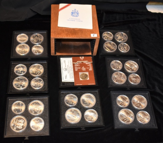 1976 (1ST YEAR) 29 PIECE GOLD/SILVER OLYMPIC SET
