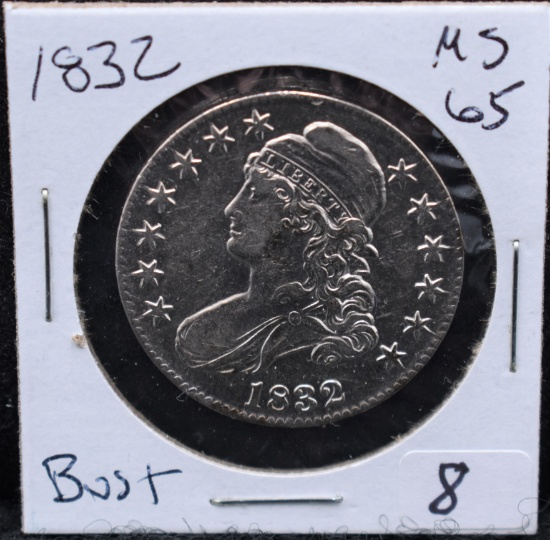 1832 CAPPED BUST HALF DOLLAR FROM SAFE'S