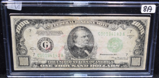 RARE $1000 FEDERAL RESERVE NOTE FROM SAFE'S