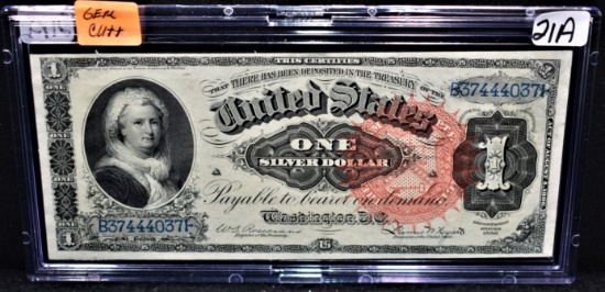 "VERY RARE RED SEAL" $1 SILVER CERTIFICATE 1886