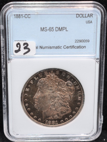 1881-CC MORGAN DOLLAR - NNC MS65 DMPL