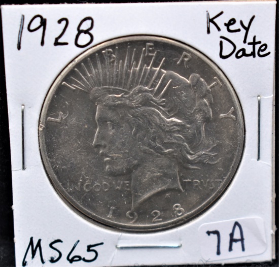 KEY DATE 1928 PEACE DOLLAR FROM THE SAFE'S
