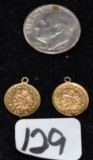 TWO 1914 MONTANA TERRITORIAL GOLD COINS
