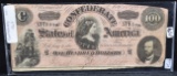 $100 CONFEDERATE STATES OF AMERICA NOTE
