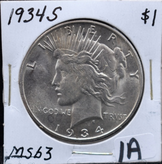 1934-S PEACE DOLLAR FROM THE SAFE'S