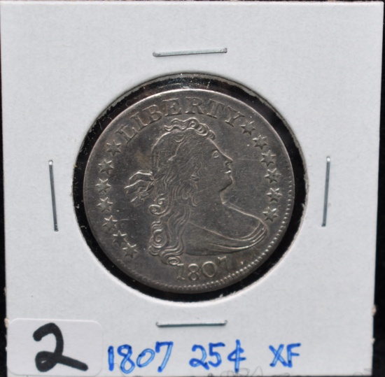 RARE 1807 BUST QUARTER FROM SAFES
