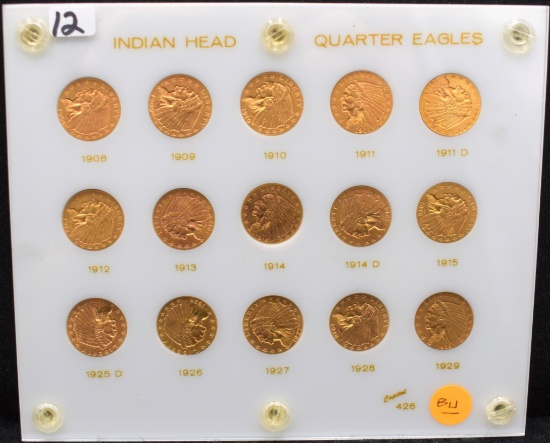 COMPLETE SET OF BU INDIAN HEAD QUARTER EAGLES