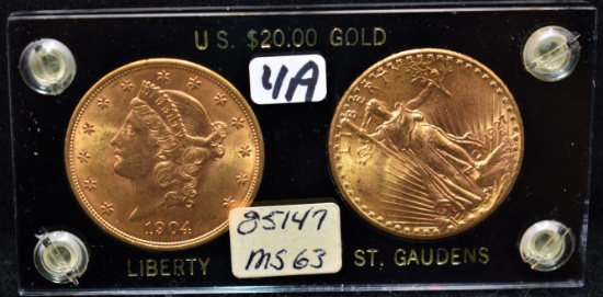 1904 LIBERTY & 1927 ST. GAUDENS GOLD COINS