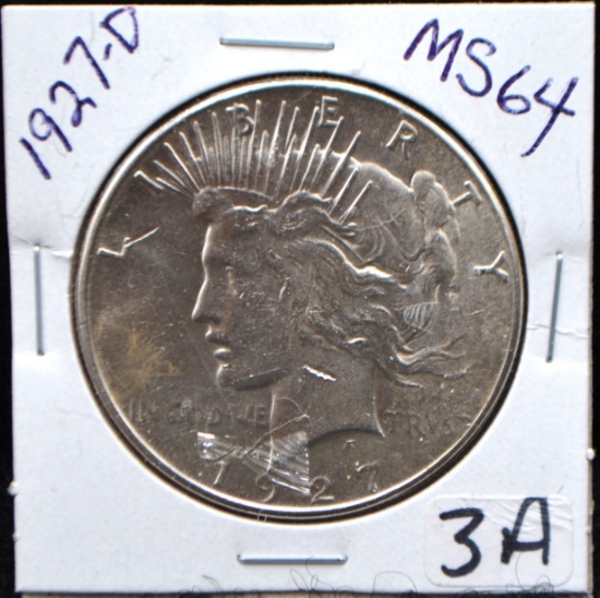 1927-D PEACE DOLLAR FROM SAFES