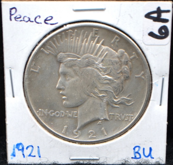 KEY DATE 1921 PEACE DOLLAR FROM SAFES