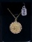 $5 INDIAN HEAD GOLD COIN SET IN 14K  GOLD BEZEL