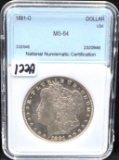 1881-0 MORGAN DOLLAR - NNC MS64