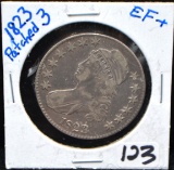 SCARCE 1823 PATCHED 3 CAPPED BUST HALF DOLLAR