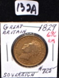 1829 GREAT BRITIAN GOLD SOVEREIGN