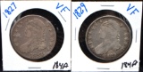 1827 & 1829 CAPPED BUST HALF DOLLARS