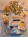 2 SMALLER BAGS OF VINTAGE FASHION JEWELRY