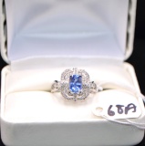 LADIES 2.24 CTTW BLUE SAPPHIRE & DIAMOND 14K RING