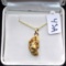 24K YELLOW GOLD  PLACER NUGGET WITH DIAMOND