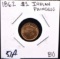 1862 $1 INDIAN PRINCESS GOLD COIN