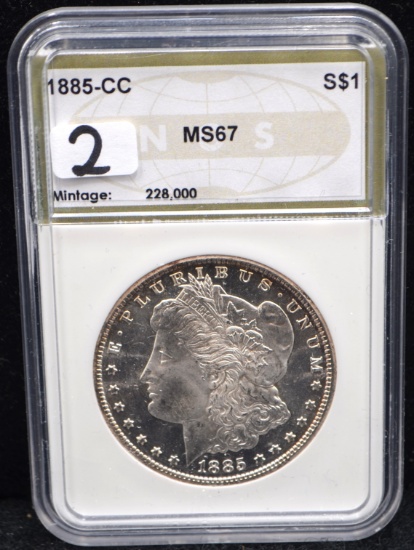 1885-CC MORGAN DOLLAR - NCS MS67